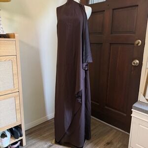 Staud Gown Dress Waterfall Drape Sample NWT Wedding Black Tie | Brown | Small